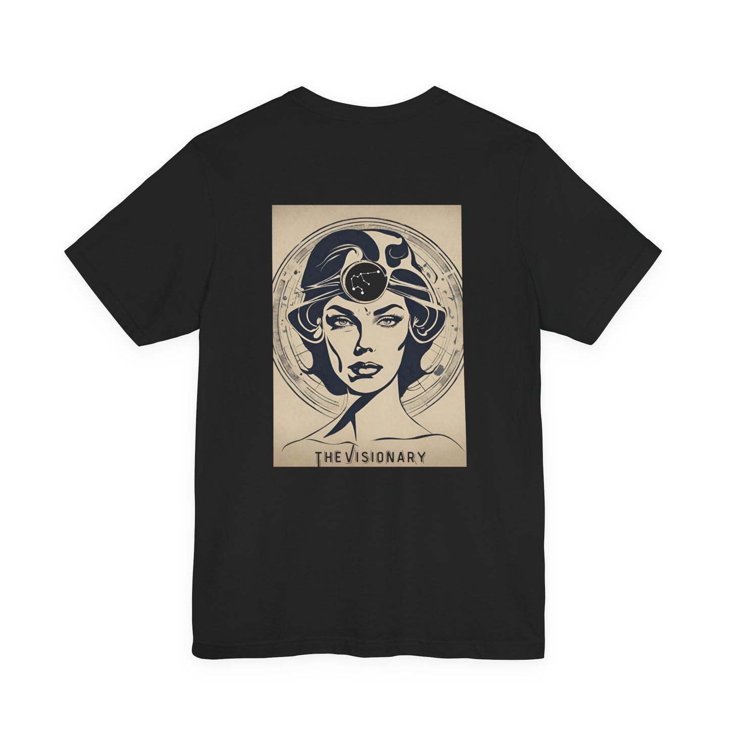 The Visionary Graphic Tee - Retro Mystic Portrait T-Shirt